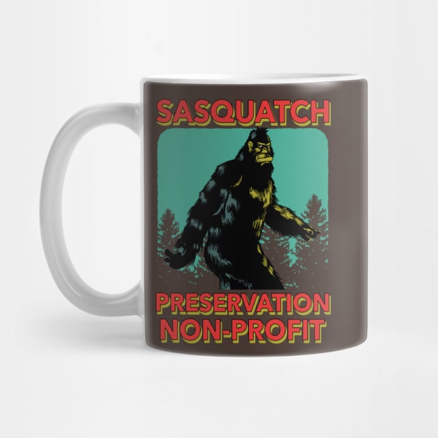 Sasquatch Bigfoot Design, Sasquatch Preservation Non-Profit, Funny Science Fiction Cryptid T Shirt, Pillow, Phone Case by ThatVibe